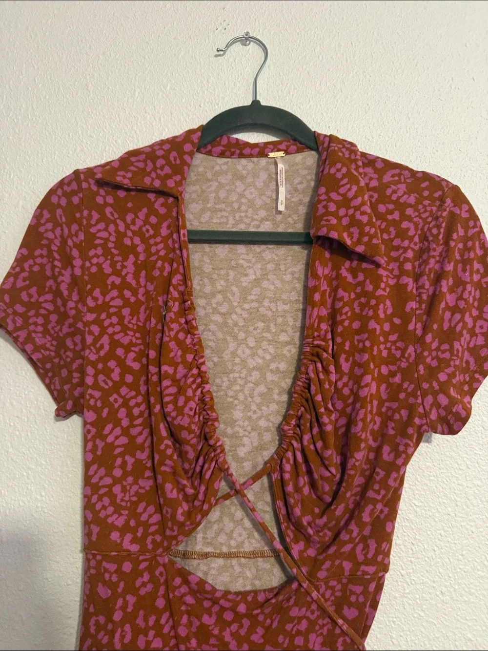 Free People Marsaille Mini Dress in Rust Combo